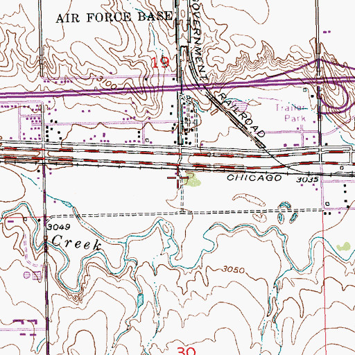 Topographic Map of City of Box Elder, SD