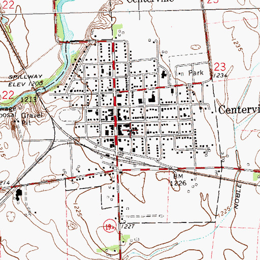 Topographic Map of City of Centerville, SD