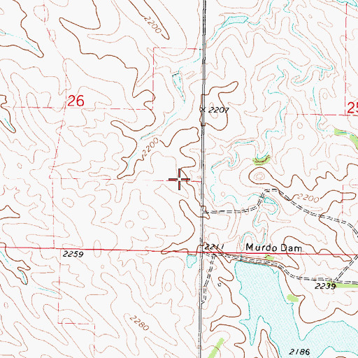 Topographic Map of Unorganized Territory of Central Jones, SD