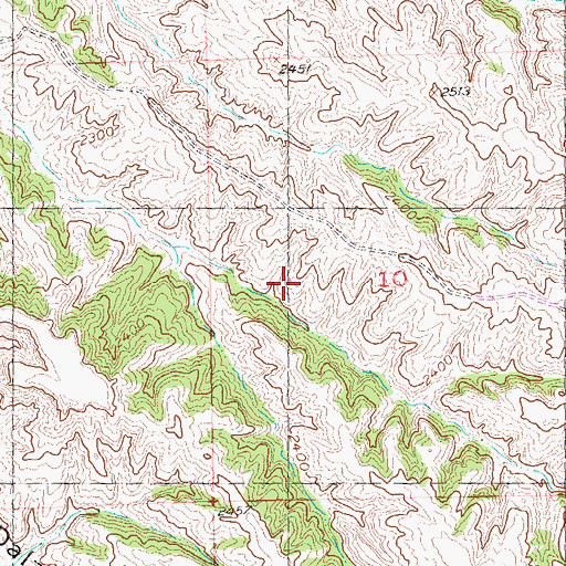Topographic Map of Unorganized Territory of Dalzell Canyon, SD