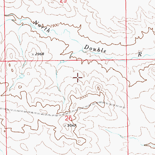 Topographic Map of Unorganized Territory of East Butte, SD