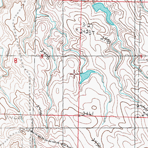 Topographic Map of Unorganized Territory of East Haakon, SD