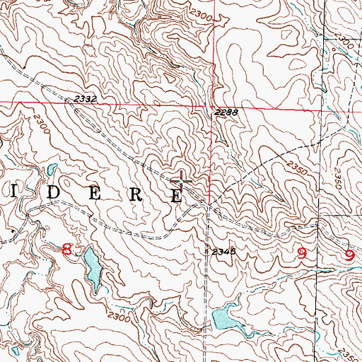 Topographic Map of Unorganized Territory of Northeast Jackson, SD