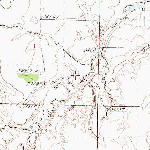 Topographic Map of Unorganized Territory of East Todd, SD