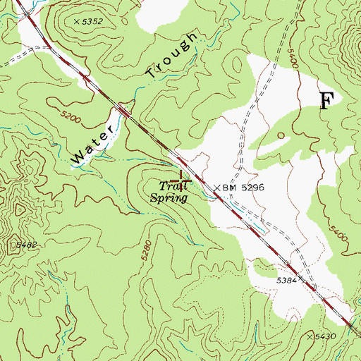 Topographic Map of Trail Spring, AZ