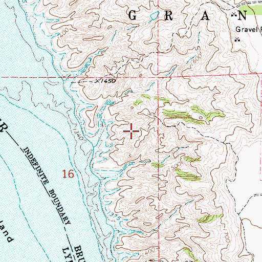 Topographic Map of Unorganized Territory of Grandview, SD