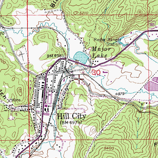 Topographic Map of City of Hill City, SD