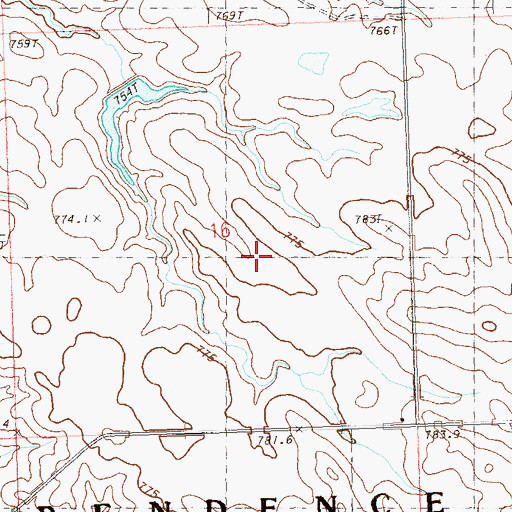 Topographic Map of Unorganized Territory of Independence (historical), SD