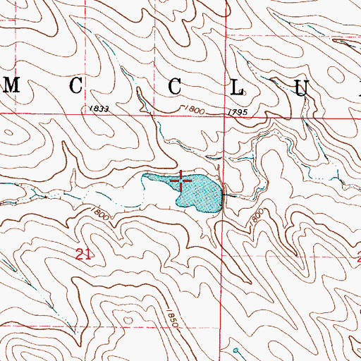 Topographic Map of Unorganized Territory of McClure (historical), SD