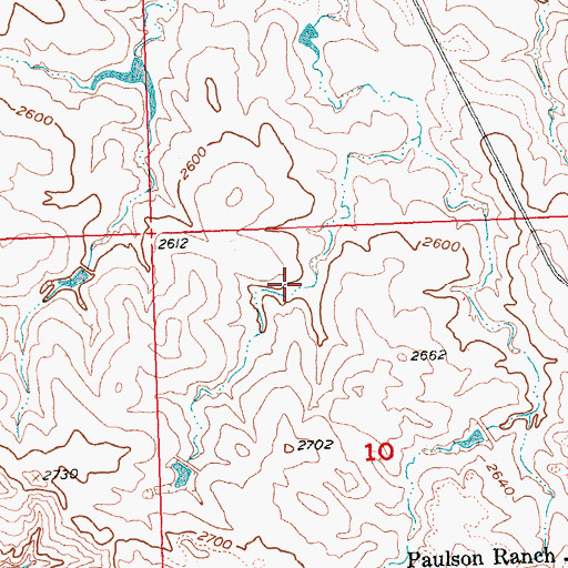 Topographic Map of Unorganized Territory of Northeast Pennington, SD