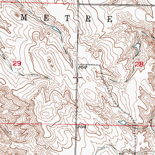 Topographic Map of Unorganized Territory of North Jones, SD