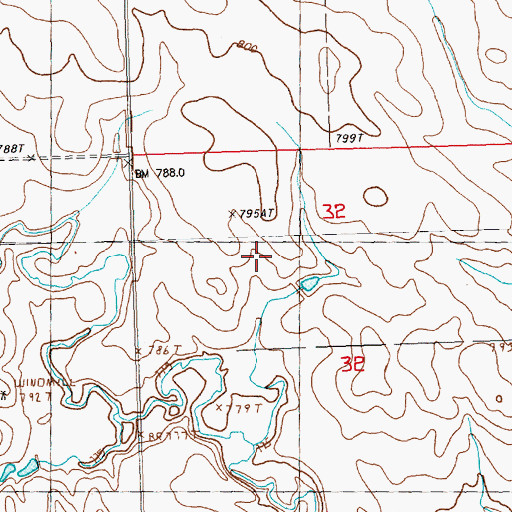 Topographic Map of Unorganized Territory of North Meade, SD
