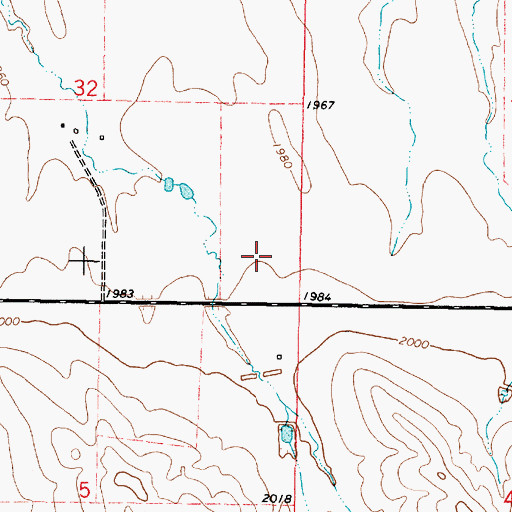 Topographic Map of Unorganized Territory of Rich Valley, SD