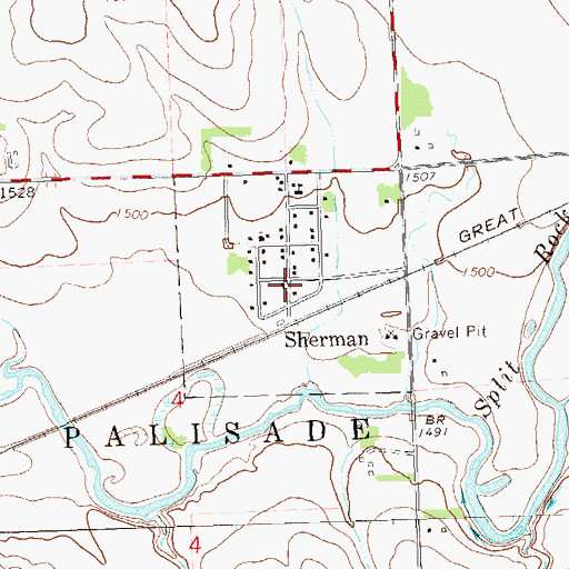 Topographic Map of Town of Sherman, SD