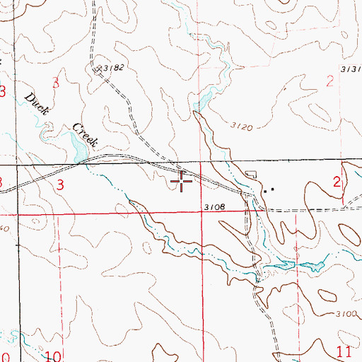 Topographic Map of Unorganized Territory of South Harding, SD