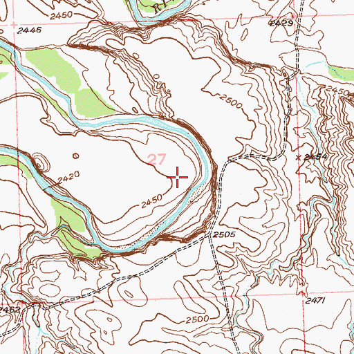Topographic Map of Unorganized Territory of South Perkins, SD