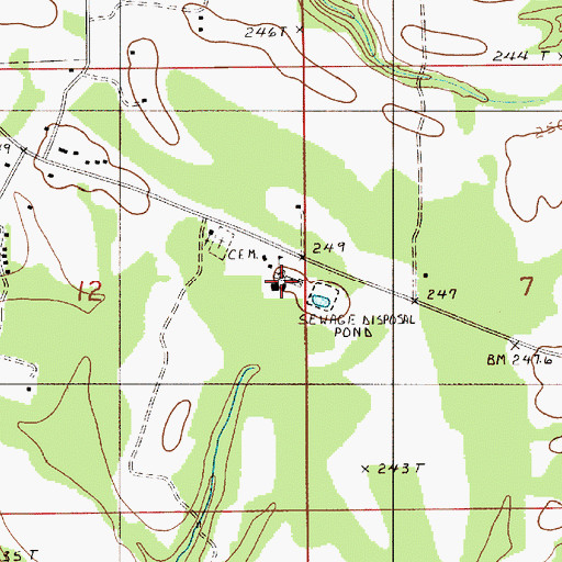 Topographic Map of Shiloh High School, AL