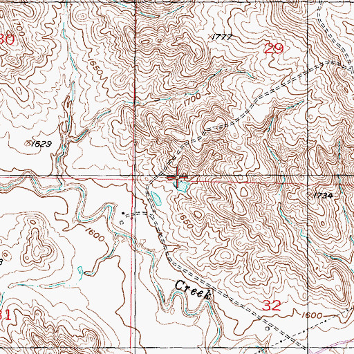 Topographic Map of Unorganized Territory of South Stanley, SD