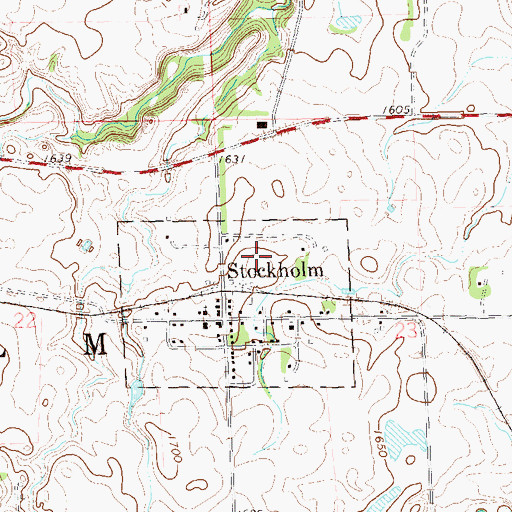 Topographic Map of Town of Stockholm, SD