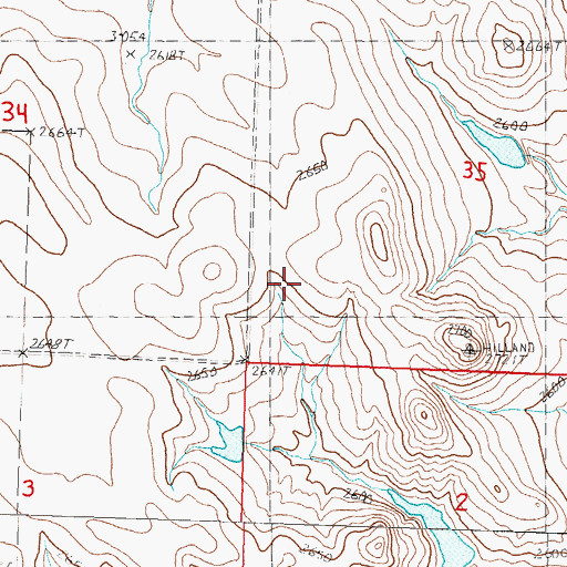 Topographic Map of Unorganized Territory of West Haakon, SD