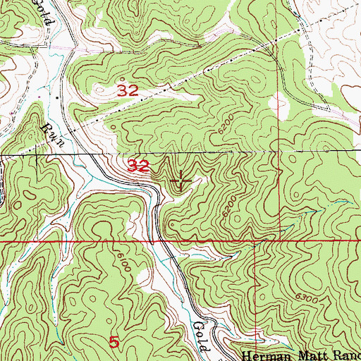Topographic Map of Unorganized Territory of West Pennington, SD