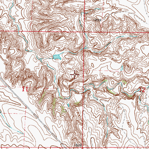 Topographic Map of Unorganized Territory of West Potter, SD