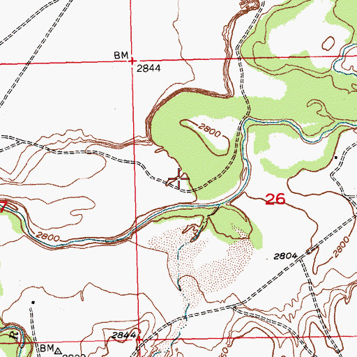 Topographic Map of Unorganized Territory of West Oglala Lakota, SD