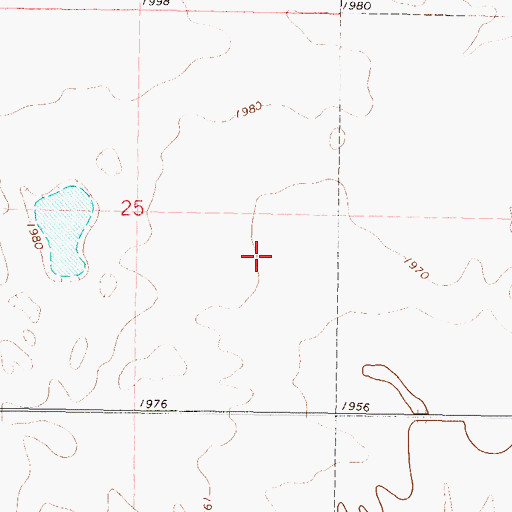 Topographic Map of Unorganized Territory of West Walworth, SD