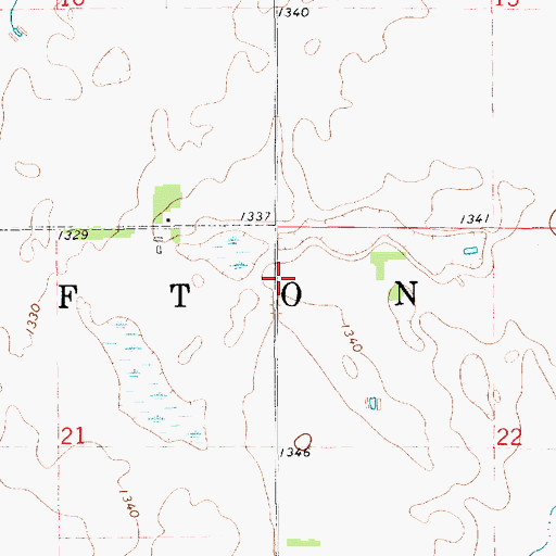 Topographic Map of Township of Afton, SD