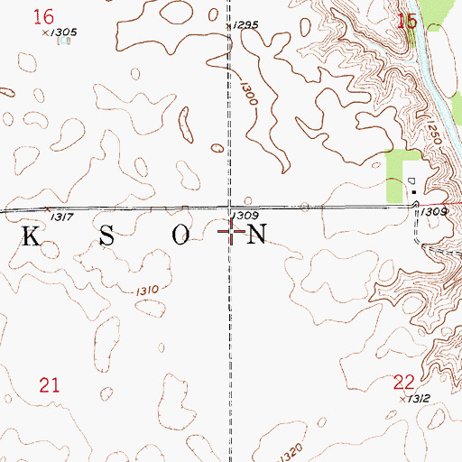 Topographic Map of Township of Jackson, SD