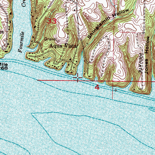 Topographic Map of Shinglemill Hollow, AL