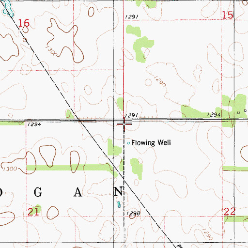 Topographic Map of Township of Logan, SD