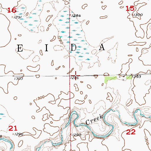 Topographic Map of Township of Oneida, SD
