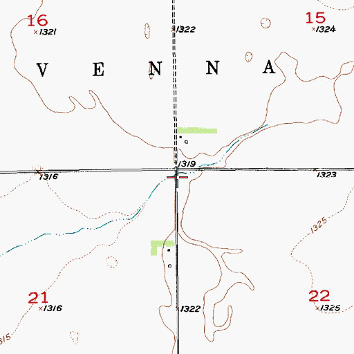 Topographic Map of Township of Ravenna, SD