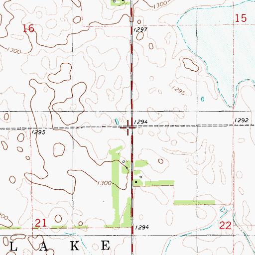 Topographic Map of Township of Twin Lake, SD