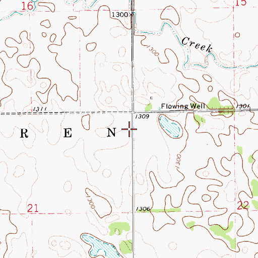 Topographic Map of Township of Warren, SD