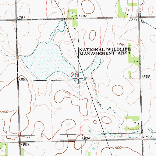 Topographic Map of Township of Bartlett, SD