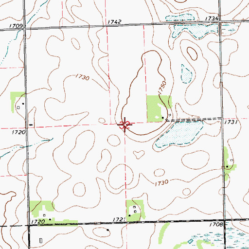 Topographic Map of Township of Lake Center, SD