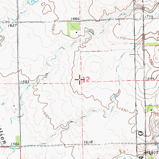 Topographic Map of Township of Vermillion, SD