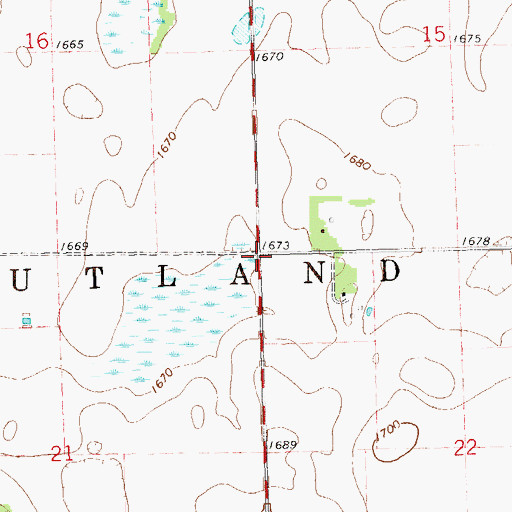 Topographic Map of Township of Rutland, SD