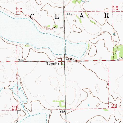 Topographic Map of Township of Clarno, SD