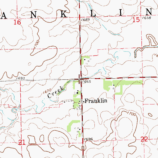Topographic Map of Township of Franklin, SD