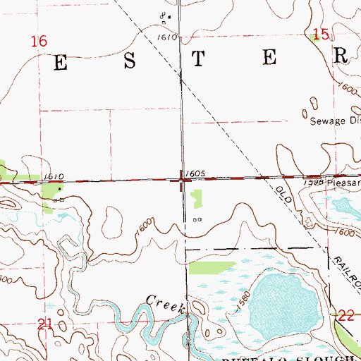 Topographic Map of Township of Chester, SD