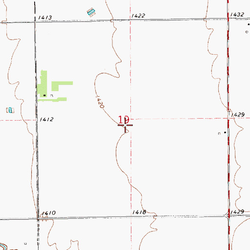 Topographic Map of Township of Redstone (historical), SD