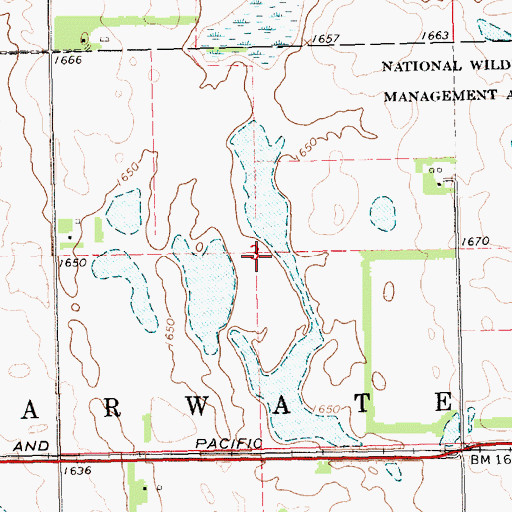 Topographic Map of Township of Pleasant Valley, SD