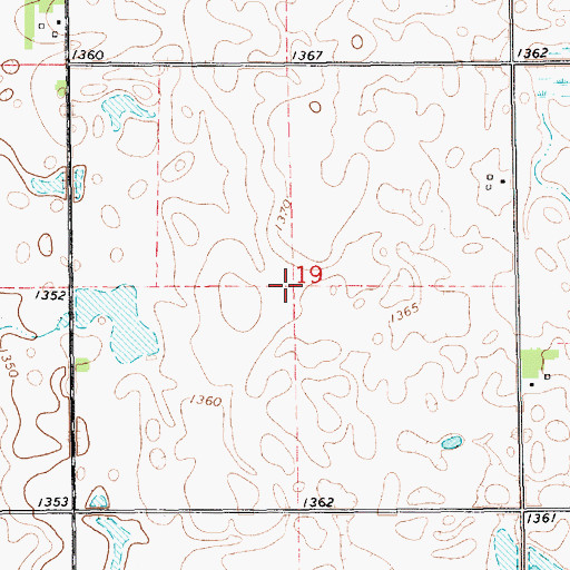 Topographic Map of Township of Rock Creek (historical), SD