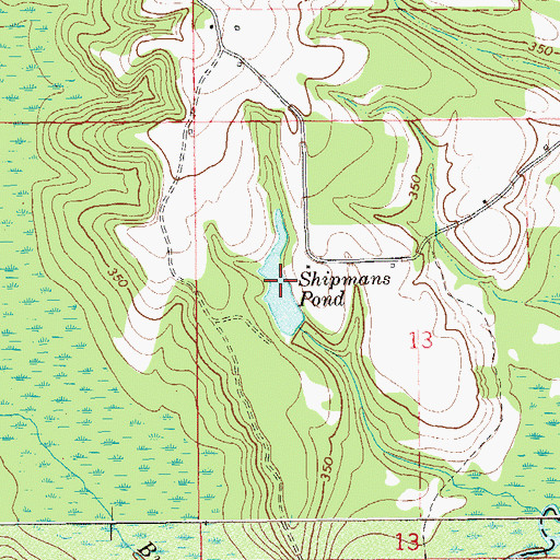 Topographic Map of Shipmans Pond, AL