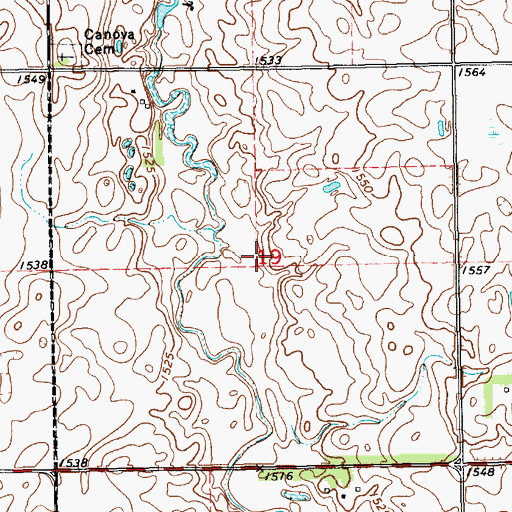 Topographic Map of Township of Lincoln, SD