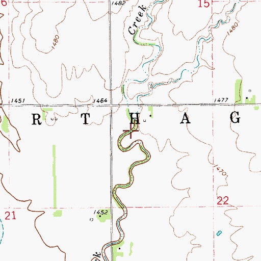 Topographic Map of Township of Carthage, SD