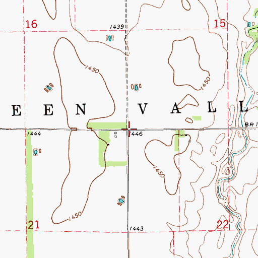 Topographic Map of Township of Green Valley, SD
